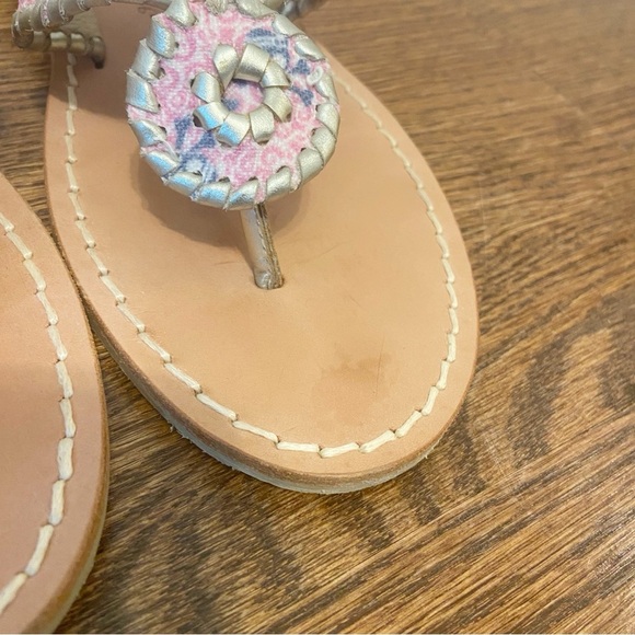 Jack Rogers | Women's Leather Pink Jacks Pirate Thong Sandal in Pink SIZE 7 - Picture 6 of 12